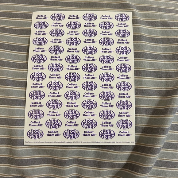 NWOT Lisa Frank Holographic Multi Character Sticker Sheet - Picture 2 of 2